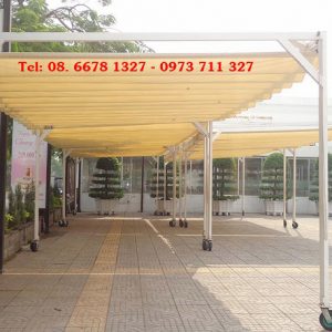 Mái che xe dạng vòm tiết kiệm không gian