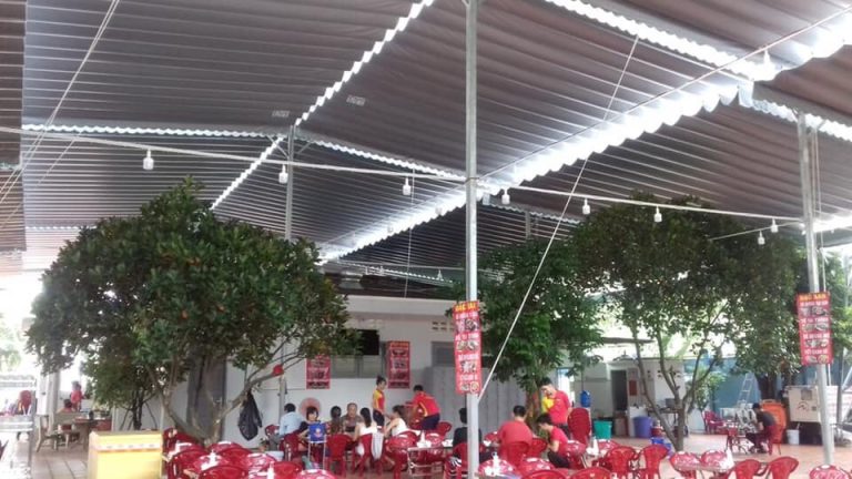 Ưu điểm nổi trội của mái xếp sân trường