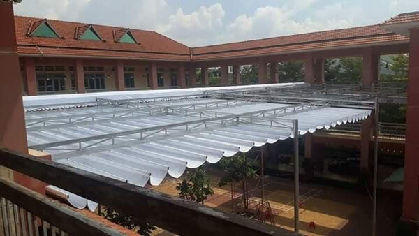 Mẫu mái che cho sân trường được ưa chuộng