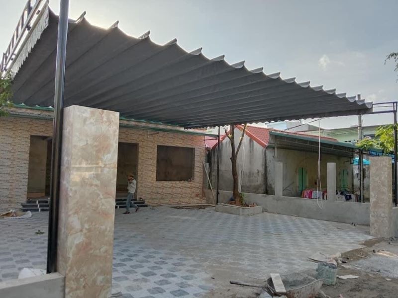 Thi công mái xếp tại Bình Phước giá rẻ tại Đại Mạnh Khá