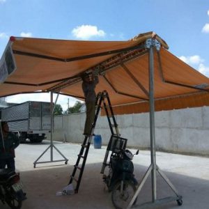 Mái che dạng kéo xếp dễ dàng sử dụng
