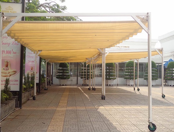 Mẫu mái xếp lượn sóng cho hiên nhà với màu sắc đa dạng