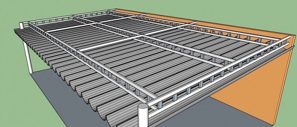 Mẫu mái xếp nhiều màu sắc cho trường mầm non
