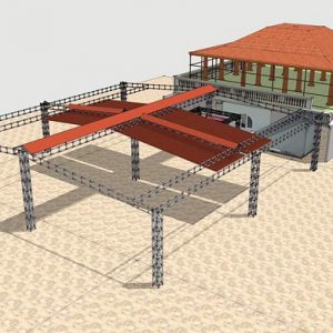 Mái xếp quán cafe MXLS-24-2