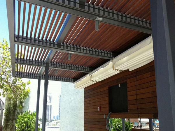 Mái che bạt giả ngói/ gỗ