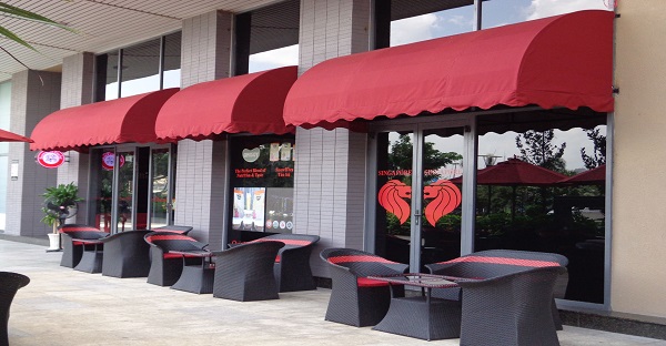 Mái vòm vải cho quán café bắt mắt, có tính thẩm mỹ cao