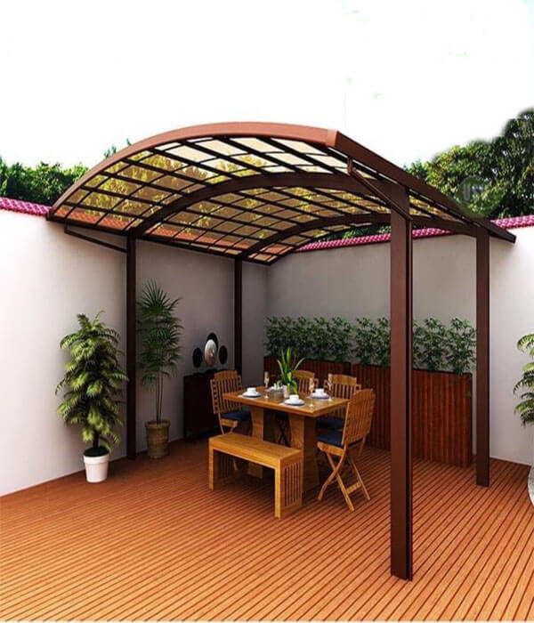 Mái vòm được thiết kế với nhiều chất liệu khác nhau Mái vòm được thiết kế với nhiều chất liệu khác nhau
