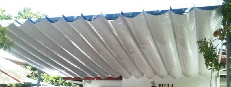 Bạt xếp quận 6 màu trắng Bạt xếp quận 6 màu trắng