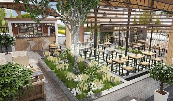 Mái hiên di động quán cafe là gì ?