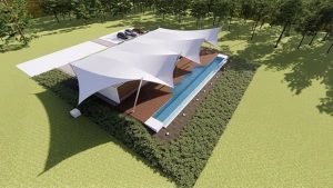 Lý do vì sao nên làm mái che cho biệt thự bằng vải bạt