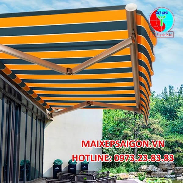 Cấu trúc của mái hiên quay tay gồm mấy bộ phận