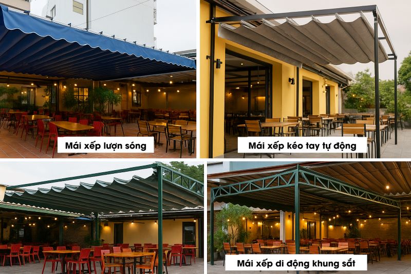 Lắp đặt mái xếp không chỉ giúp che nắng, chắn mưa mà còn tạo không gian thoáng đãng