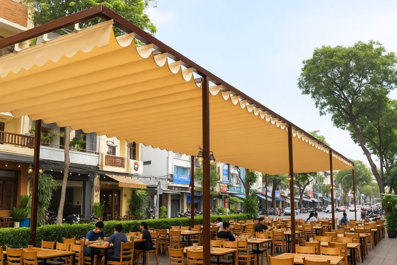 Các loại mái xếp cao cấp cho quán nhậu quận 5