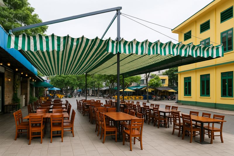 Loại mái xếp tự động
