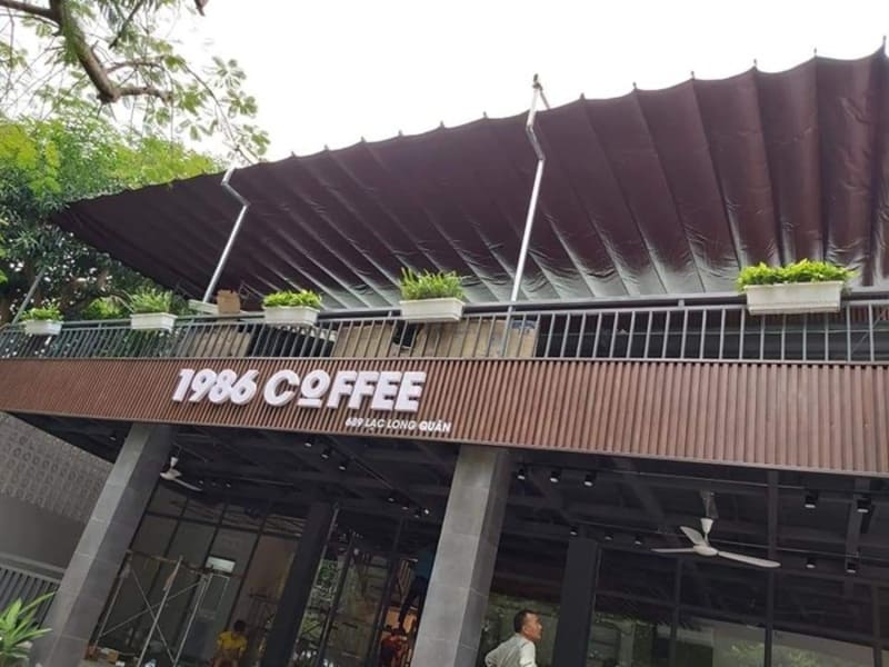 Mái xếp quán cafe Quận 2 di động