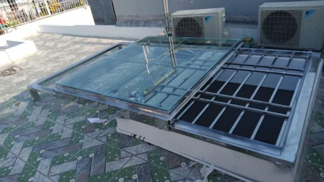 Mái trượt giếng trời là hệ thống mái che đóng mở linh hoạt