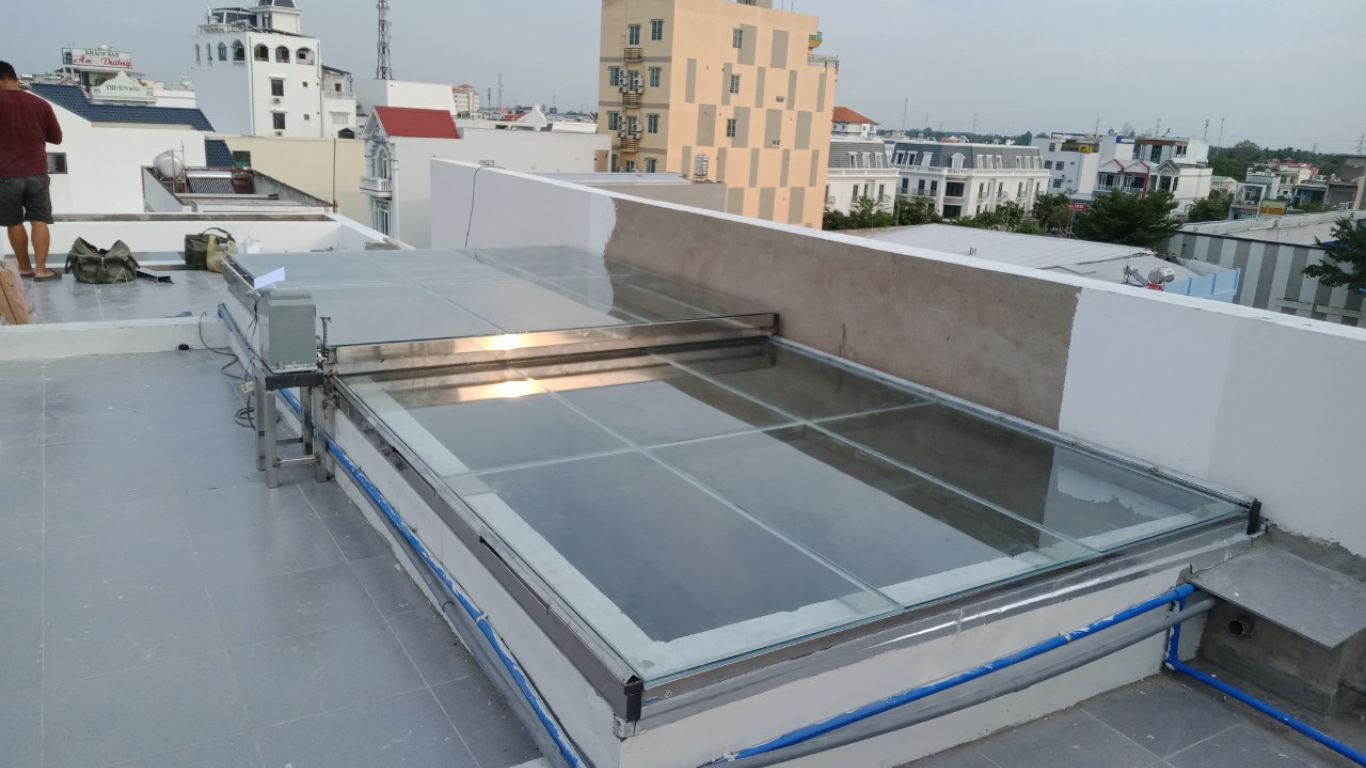 Mái trượt giếng trời giúp tối ưu ánh sáng