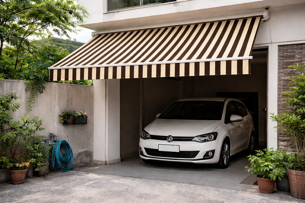 Mái hiên di động tại Long Biên