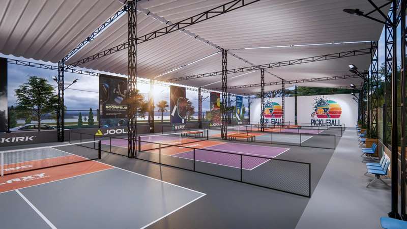 Thi công mái che di động sân pickleball chuyên nghiệp tại phường Hoàn Kiếm