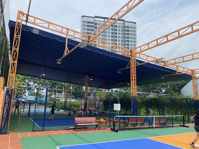Nhu cầu lắp đặt mái che di động cho sân pickleball tại Phường Hai Bà Trưng