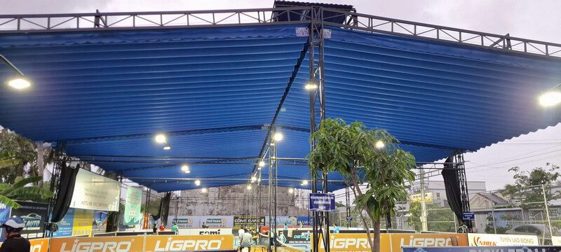 Báo giá làm mái che di động sân pickleball Phường Ngọc Hà chi tiết