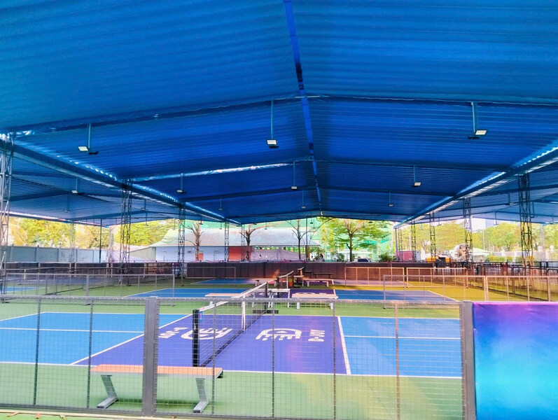 Đơn vị thi công mái che sân Pickleball, sân thể thao uy tín tại Ba Đình