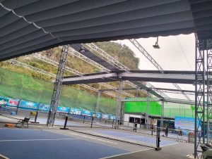 Mái xếp lượn sóng, mái che di động sân pickleball Phường Thanh Liệt