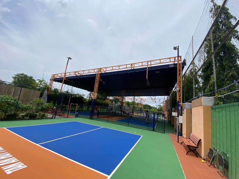 Dịch vụ thi công mái che di động cho sân pickleball tại Phường Hà Đông